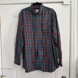 LL Bean plaid flannel shirt Large tall